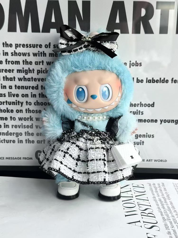 LABUBU Clothes Chanel Tweed - bow Elegant Outfit