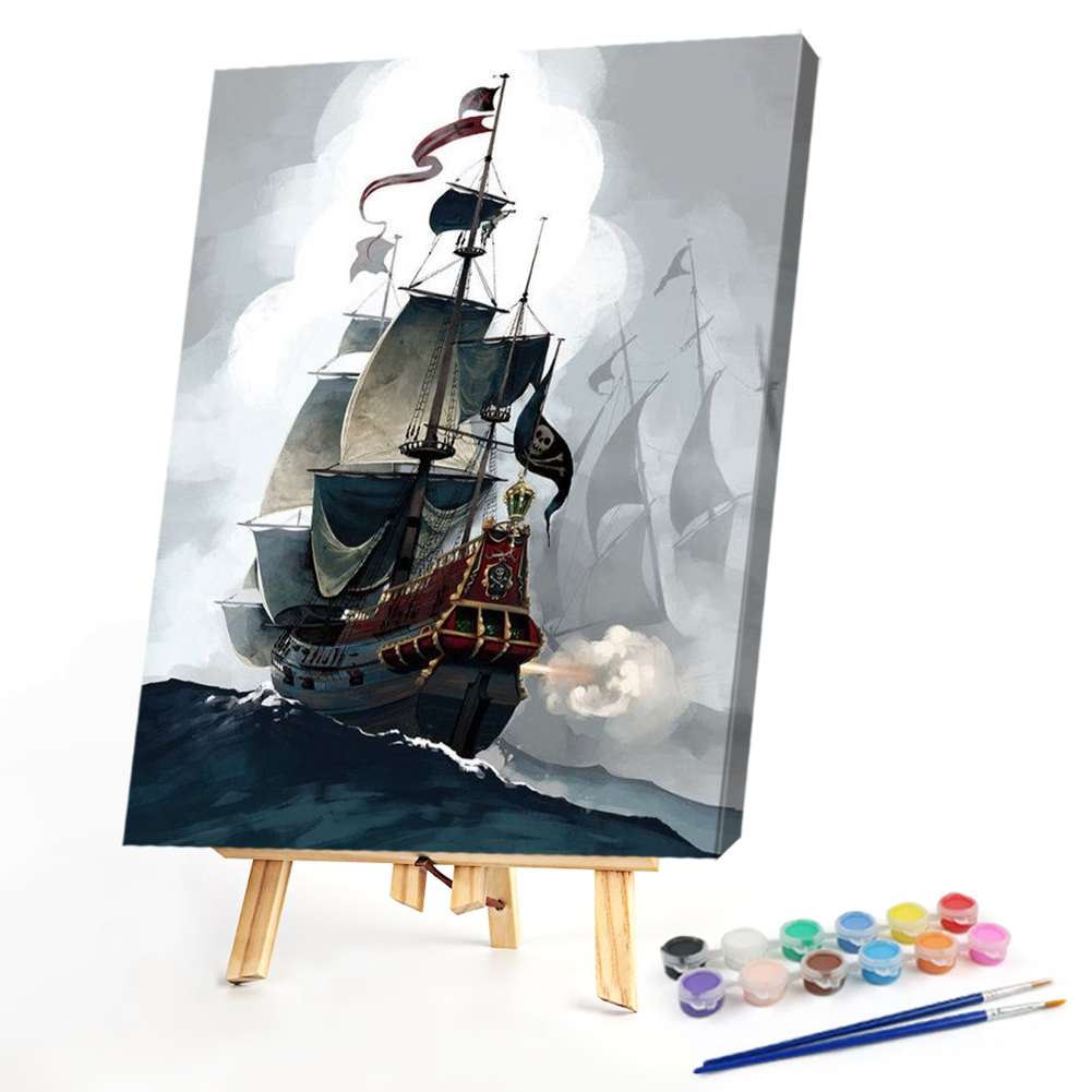 

40*50CM - Paint By Numbers - Sailboat At Sea, 501 Original