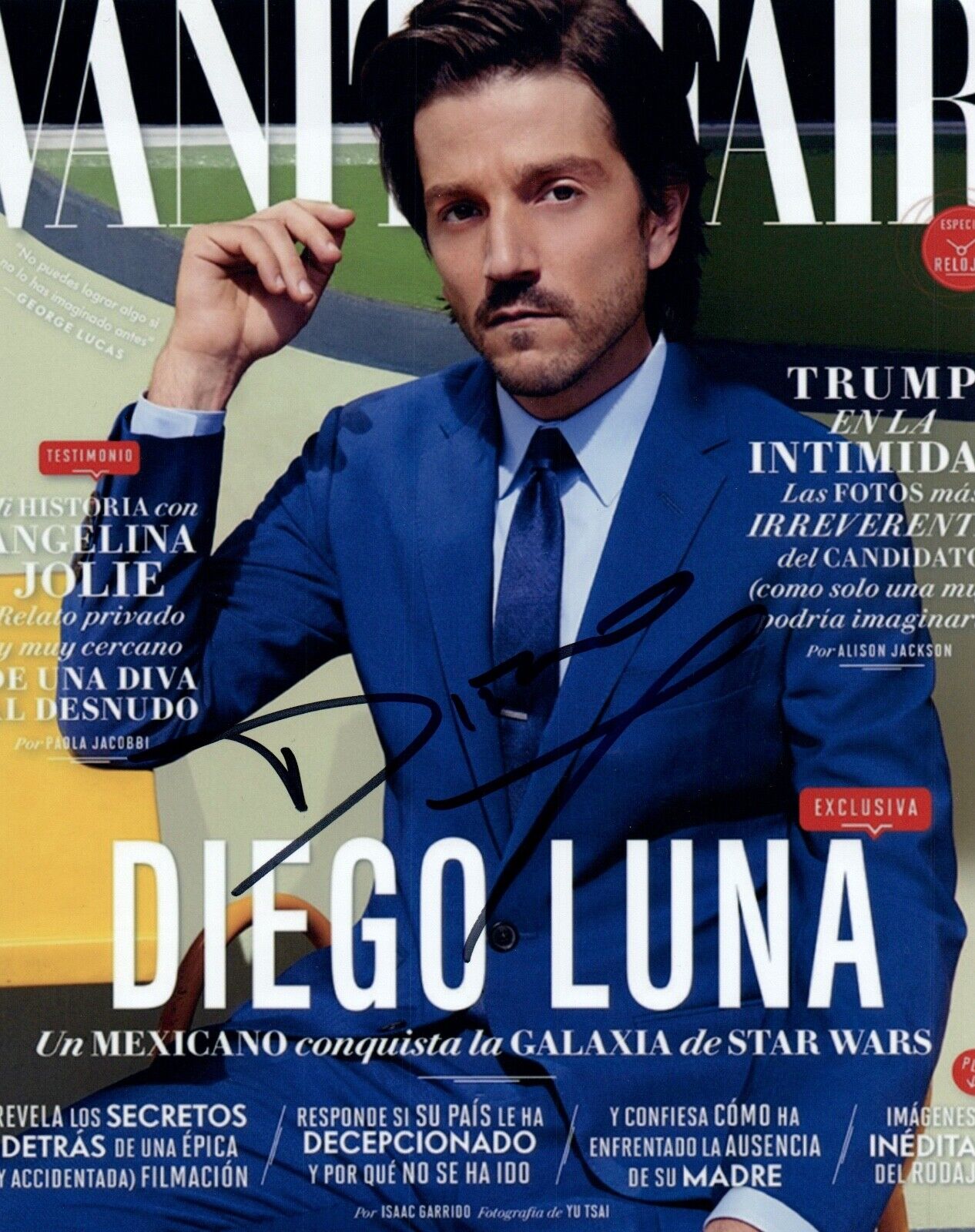 Diego Luna Signed Autographed 8x10 Photo Poster painting Star Wars Rogue One Narcos Mexico COA