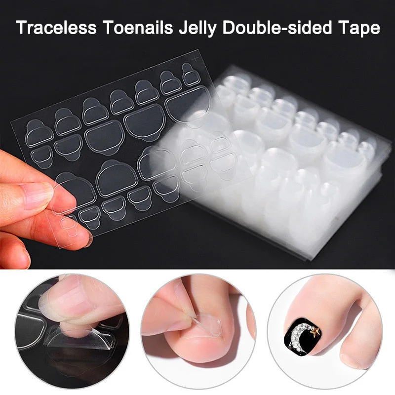 Traceless Nail Glue Adhesive Thin Super Sticky Jelly Nail Adhesives Tabs For Press On False Nail Tips Nail Art Sticker-Nail Inspo