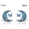 (US Local)Double Sided Acrylic Special Shape Moon Butterfly Diamond Painting Desktop Ornaments Kit