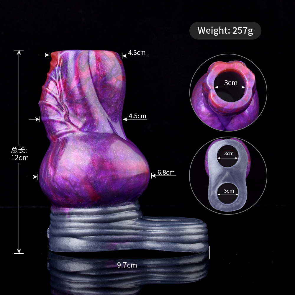 Silicone Cock Sleeve Monster Dragon Big Knot Penis Extender 