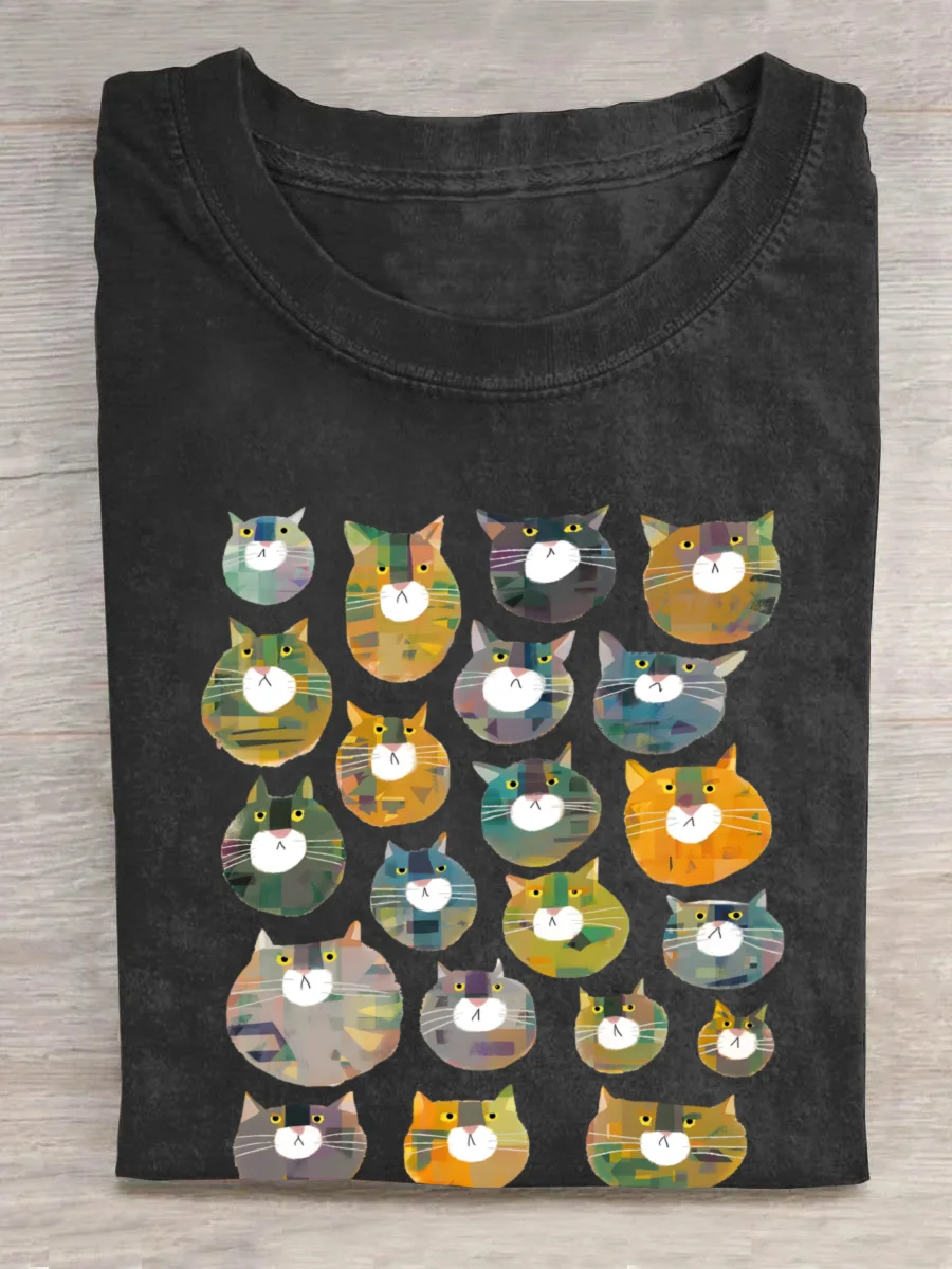 Eagerlys A Group of Cute Balloon-like Cats T-shirt Eagerlys