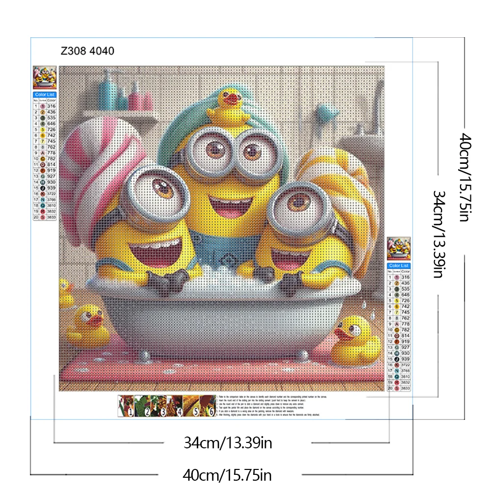Diamond Painting - Full Round Drill - Minions(Canvas|40*40cm)