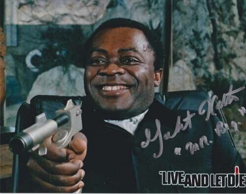 YAPHET KOTTO (+) AUTHENTIC AUTOGRAPH KANANGA IN LIVE AND LET DIE JAMES BOND 007