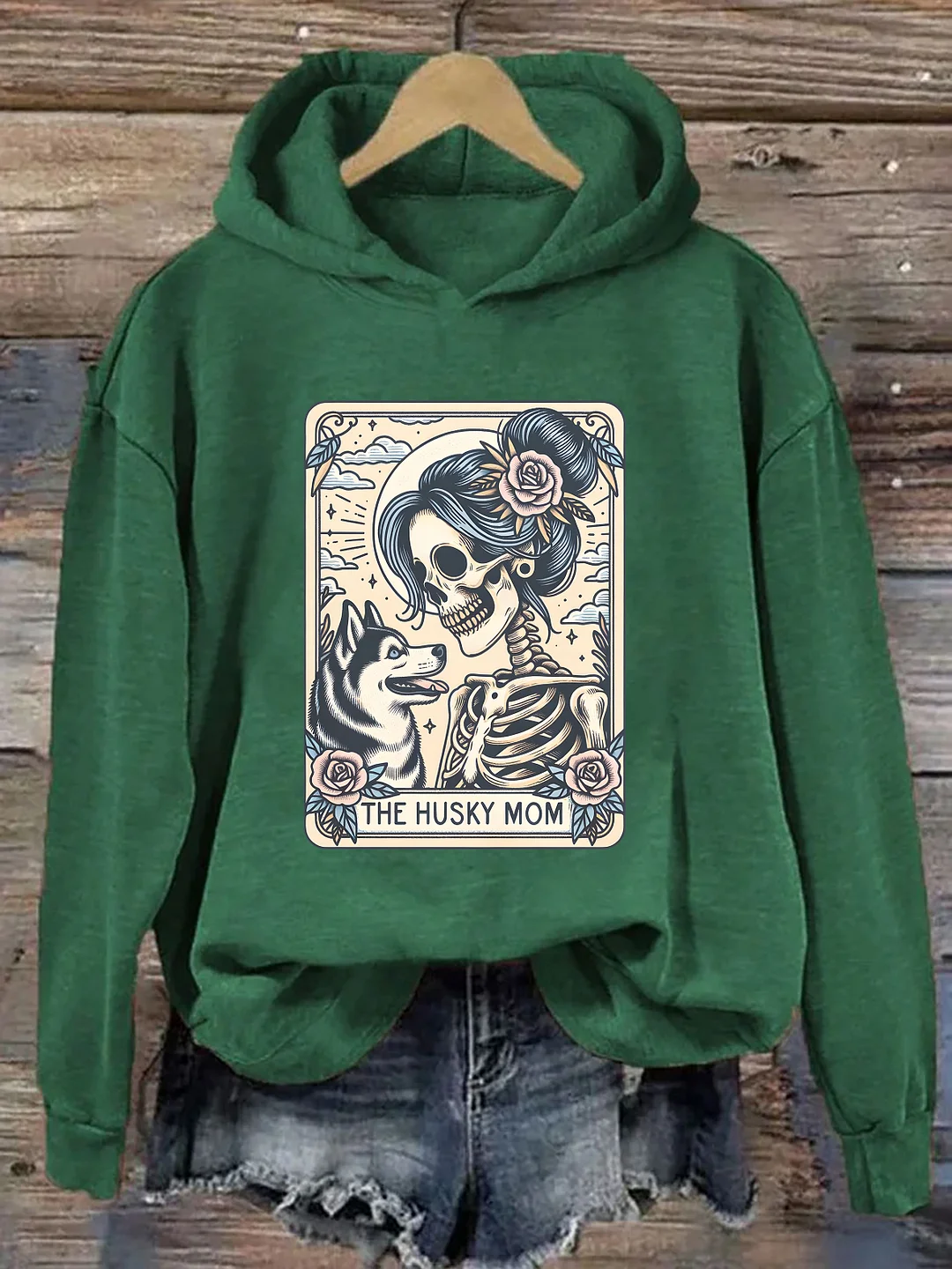 Siberian Husky Mom Tarot Card Hoodie