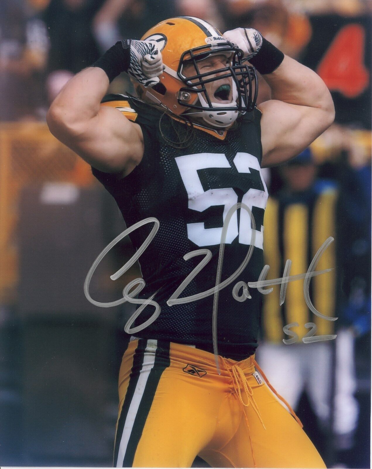 CLAY MATTHEWS - PACKERS Autographed Signed 8x10 Reprint Photo Poster painting !