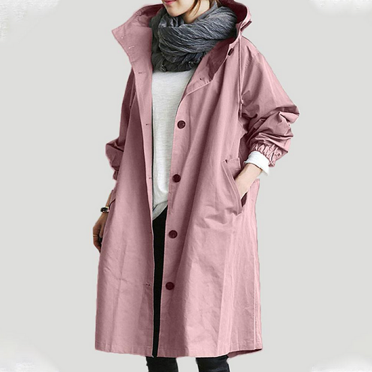 Resistant Oversized Hooded Windbreaker Rain Jacket