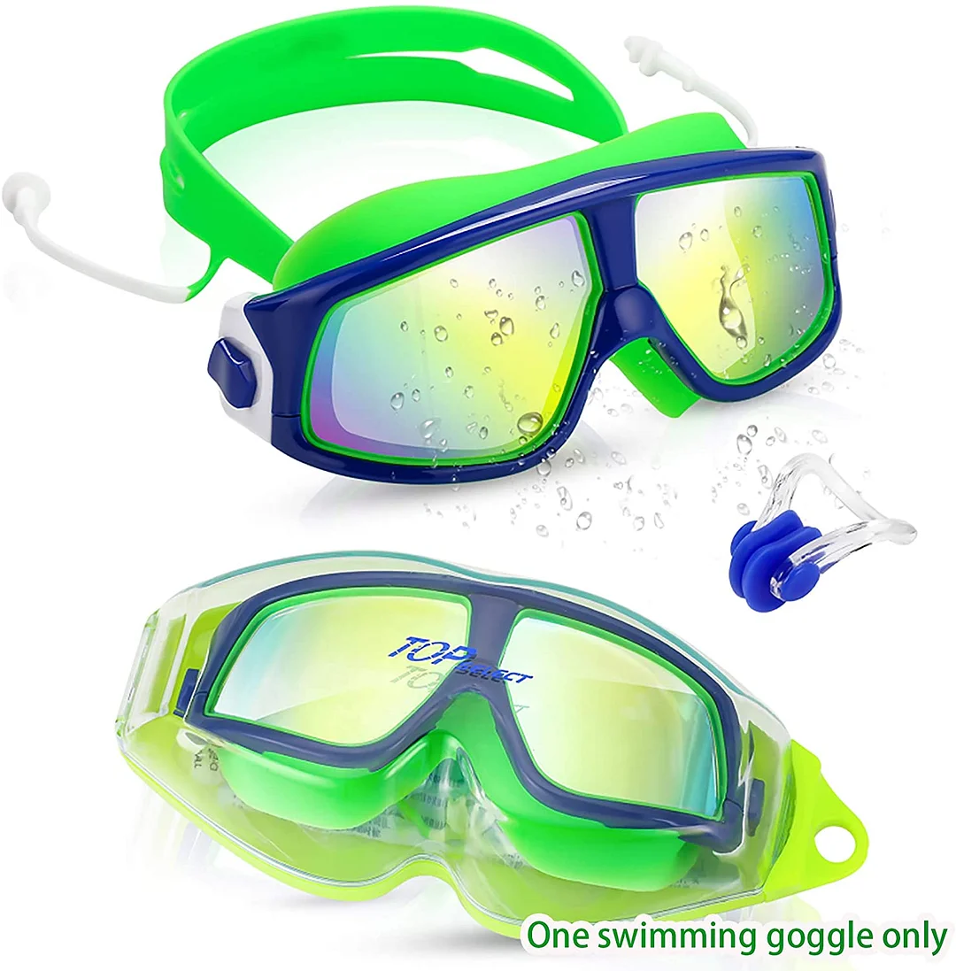 Kids Swimming Goggles Child (Age 3-12) Waterproof Swim Goggles W Clear Vision Anti Fog UV Protection