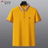 Embroidered Breathable Business Casual Solid Color Polo Shirt