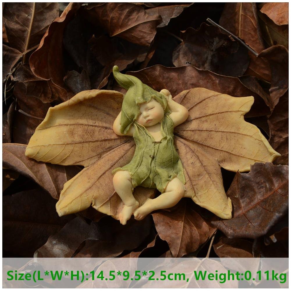 Everyday Collection Angel Figurine Miniature Fairy Garden Ornament Leaf baby Christmas tree Decoration for Home Child Gift
