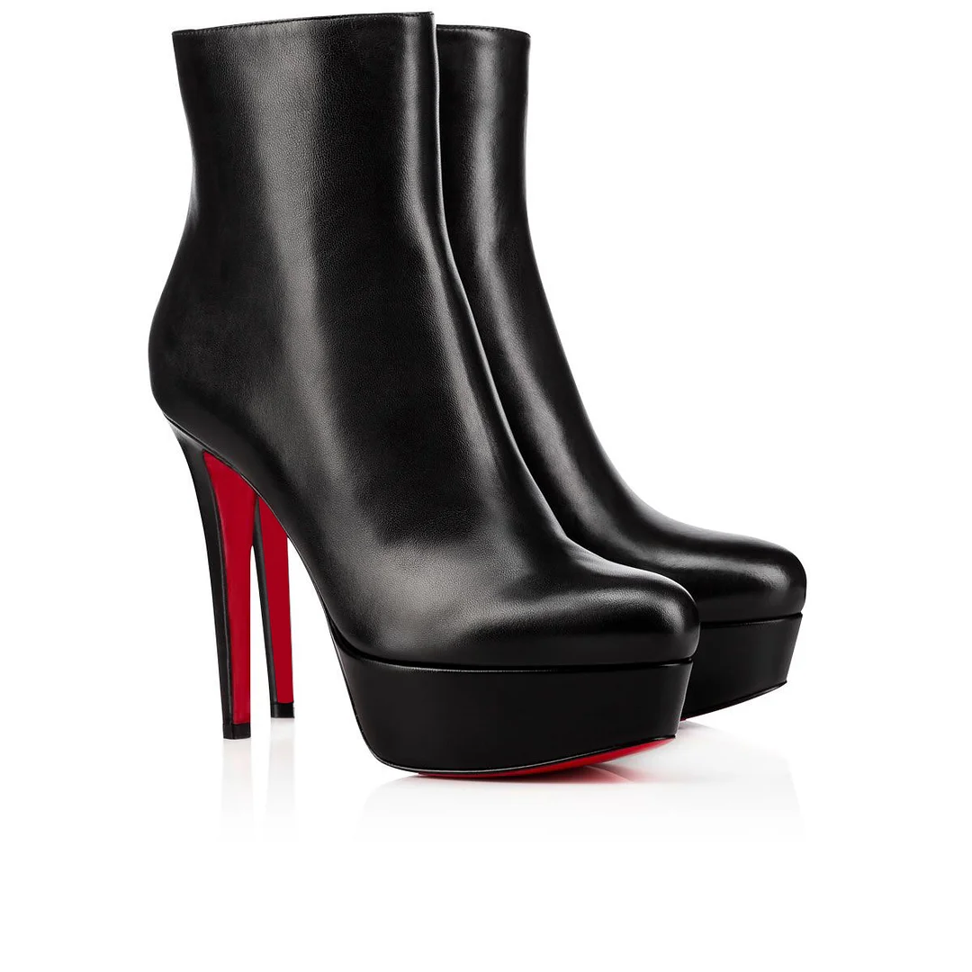120mm Women's Platform Heels Fashion Bianca Booty Red Bottom Shoes-MERUMOTE