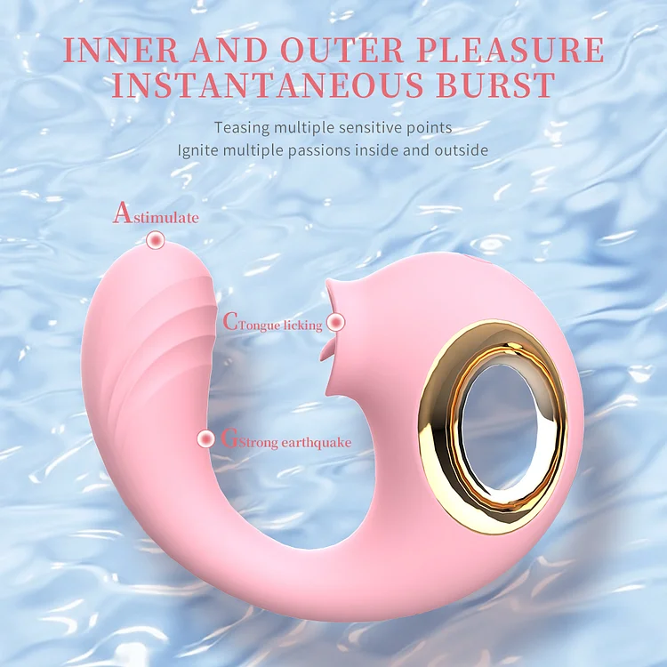(จัดส่งจากกรุงเทพฯ)Dolphin Wearable Silent Tongue Vibrating Massager อุปกรณ์ช่วยสำเร็จความใคร่สำหรับผู้หญิง ซิลิโคนปลั๊กทวารหนัก