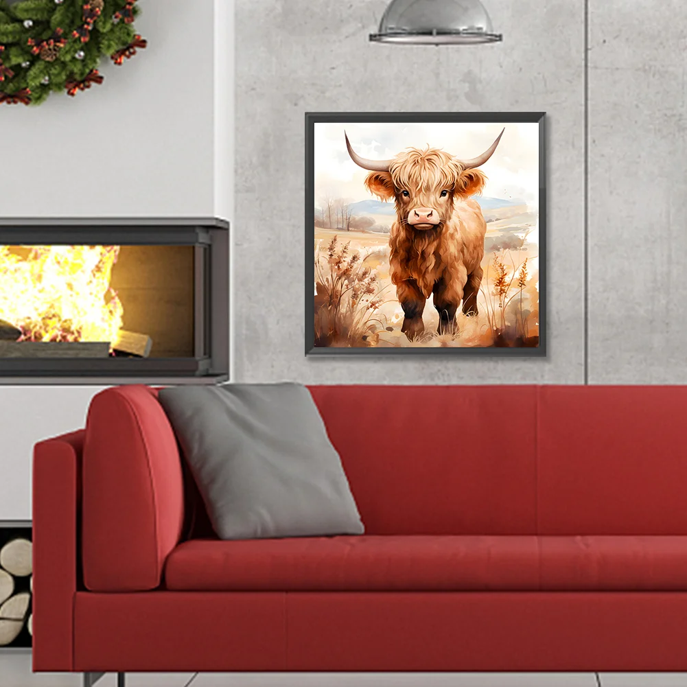 Diamond Painting - Full Round Drill - Highland Yak(Canvas|30*30cm)