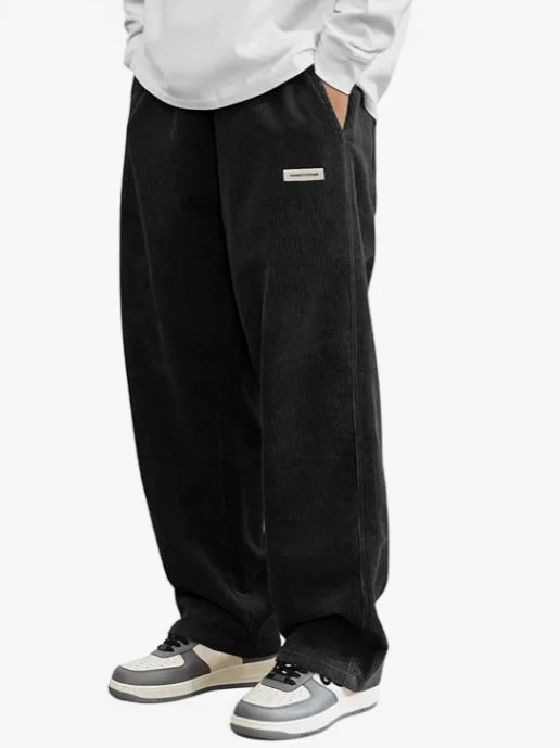 Nigikala Nigikala Core Velvet Men's Autumn And Winter Pure Color Simple Trendy Casual Pants