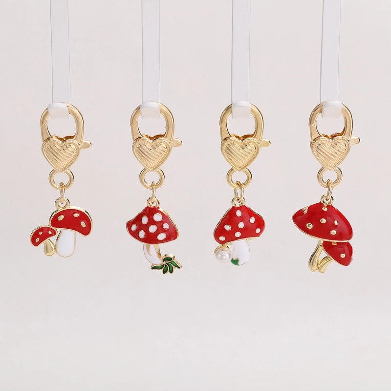 Cute Mushroom Alloy Enamel Keychain