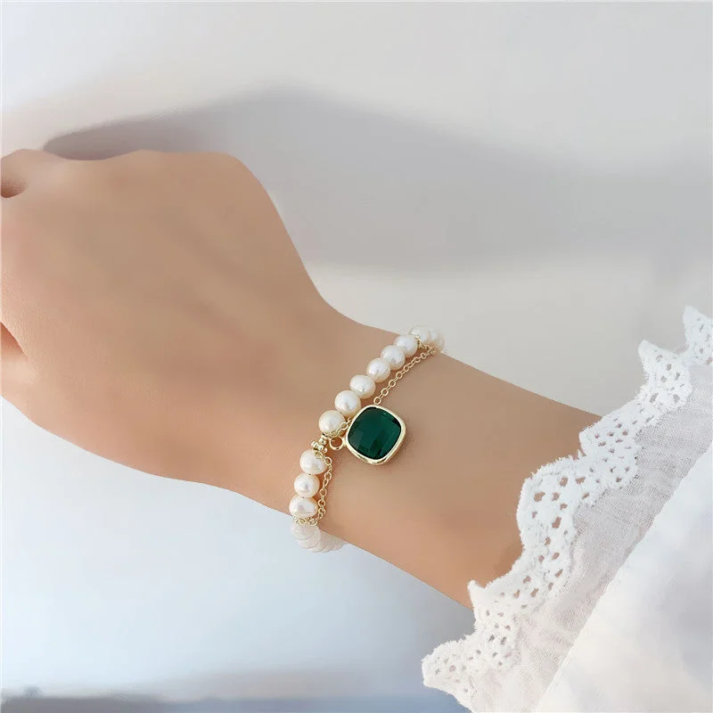 Freshwater Pearl Moonstone Crystal Bracelet