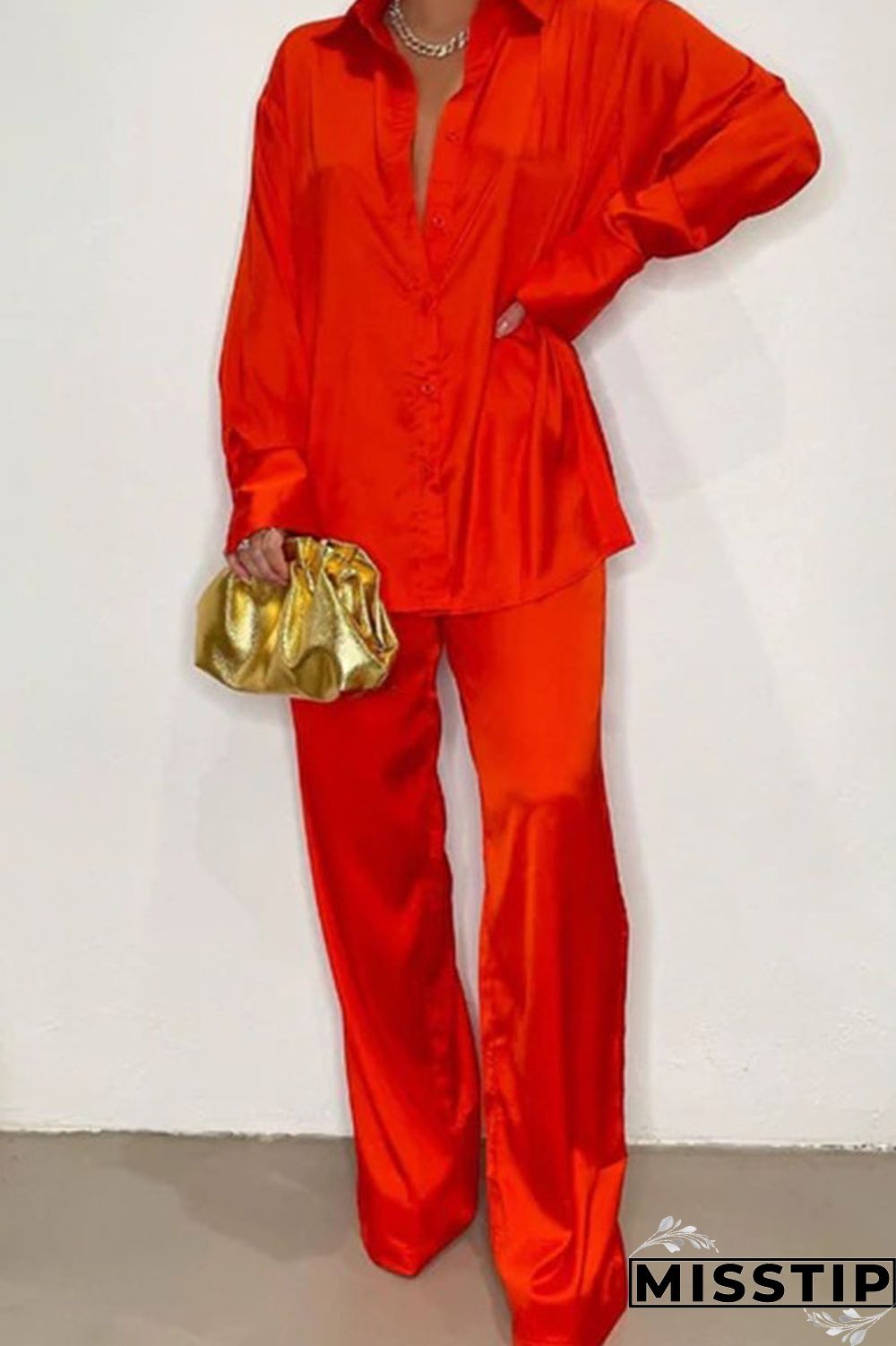 Black Casual Solid Patchwork Buckle Turndown Collar Long Sleeve Two Pieces