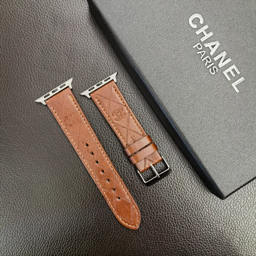 CHANEL Chanel 3D Embossed Genuine Leather Apple Watch Band ProCaseMall