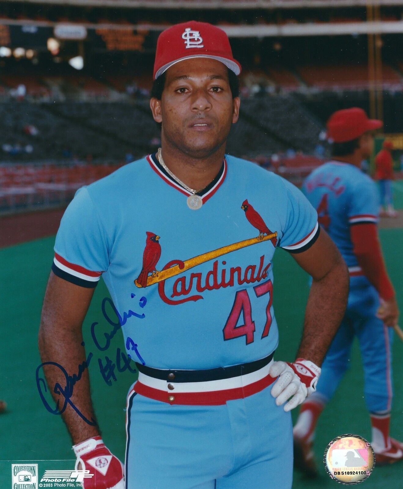 JOAQUIN ANDUJAR AUTOGRAPHED ST. LOUIS CARDINALS 8X10 Photo Poster painting with COA