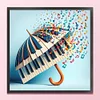 (US Local)Piano -11CT Stamped Cross Stitch Kit(45x45cm)