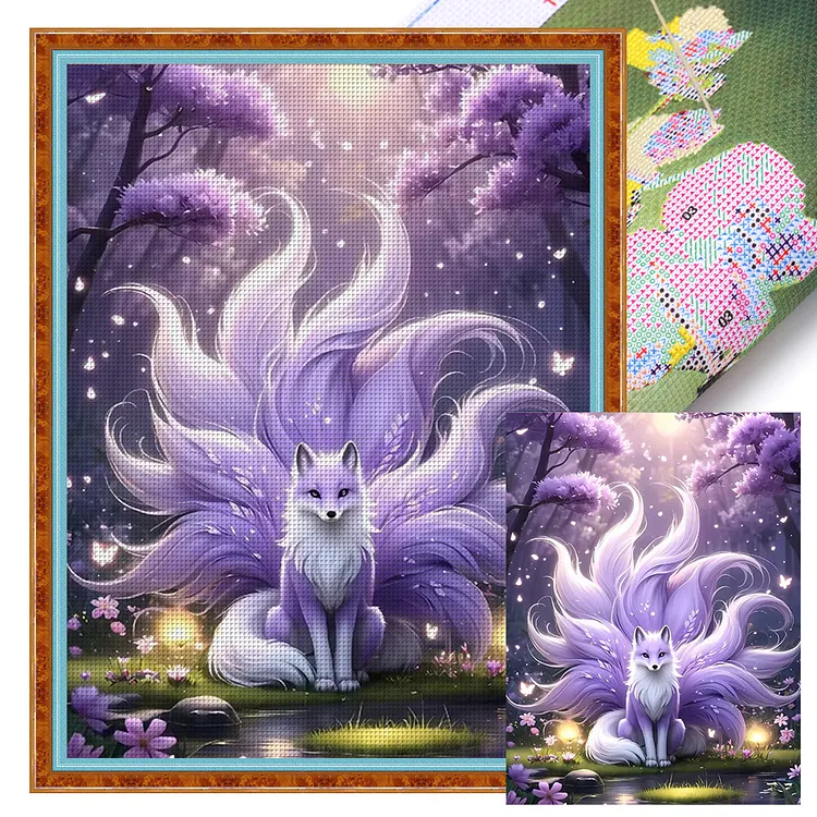 Yishu Brand】Nine-Tailed Fox (45*60cm) 11CT Stamped Cross Stitch