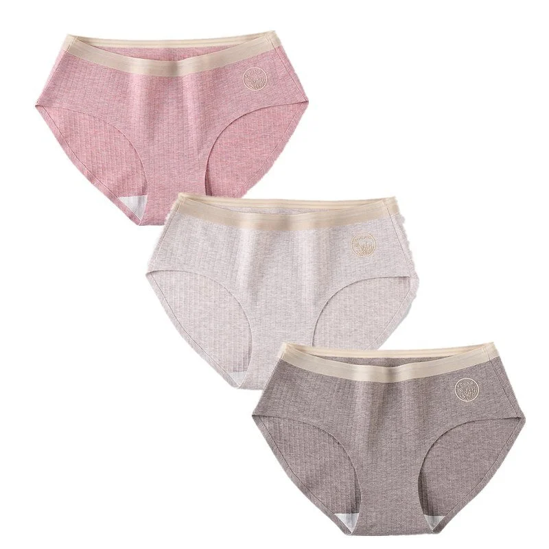 3 Pcs/Set Sexy Seamless Cotton Underwear Women Panty Soft Panties For Female Skin-friendly Panty Comfort Lingerie Women's Briefs