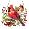 Acrylic 2D Flat DIY Christmas Cardinal Diamond Art Pendant Wall Decoration