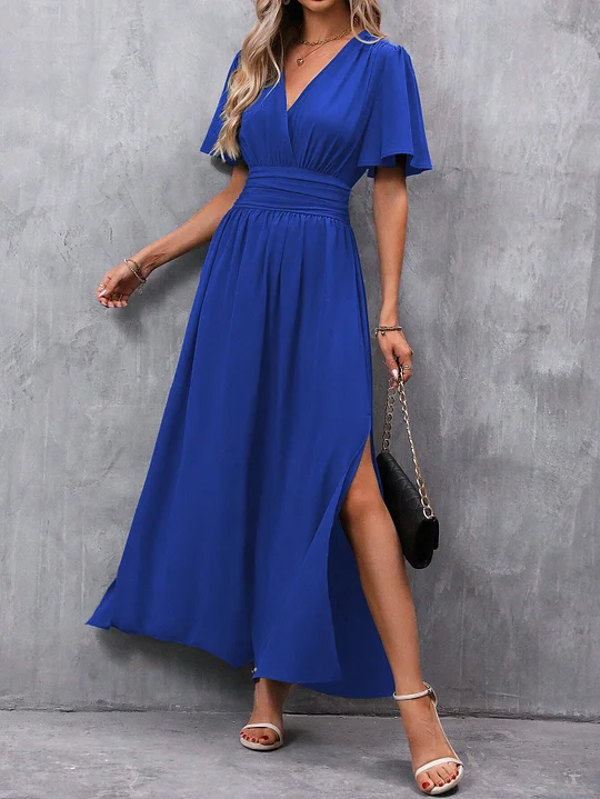 chinese dress ladies Cotton Linen Sun Dresses for Older Women Casual Loose Comfy V Neck Short  Sleeve Linen Maxi Dress Summer Lightweight Gauze Flowy Maxi Dresses Tea  Length Tshirt Dress Beach Vacation Outfits 2025 at