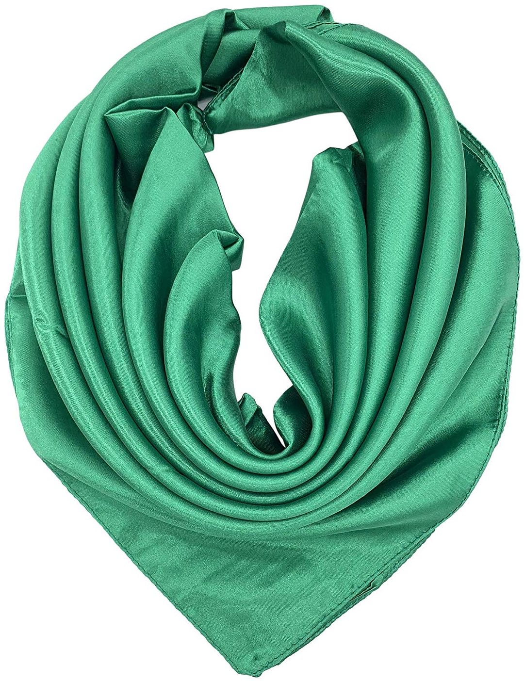 Silk Feeling Scarf Women's Fashion Pattern & Solid Color Large Square Satin Headscarf