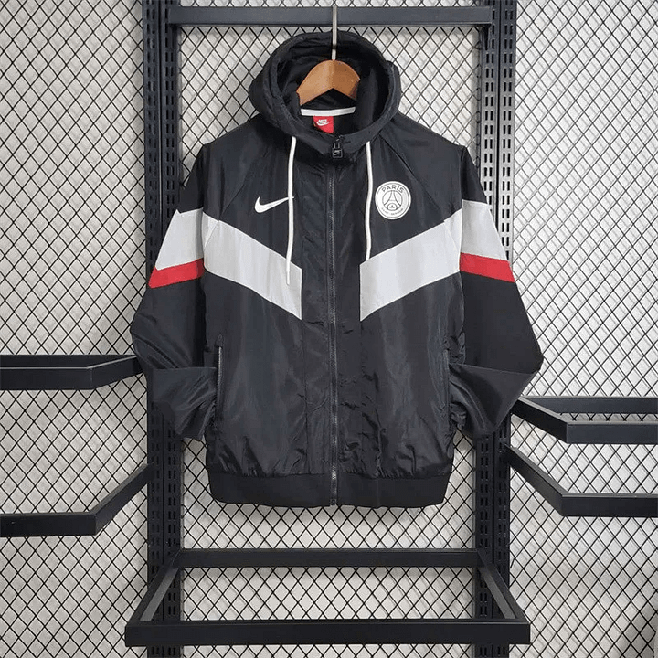 2023/2024 PSG Windbreaker Black And White Jersey mysite