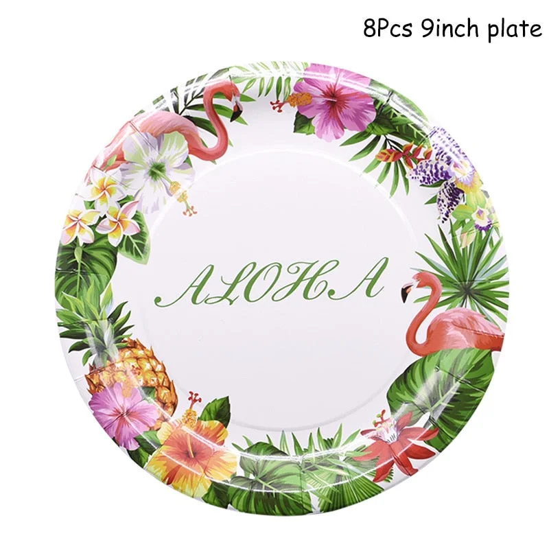 Hawaii Party Luau Flamingo Party Decorations Pineapple Summer Tropical Party Supplies Hawaiian Birthday Party Decor Wedding