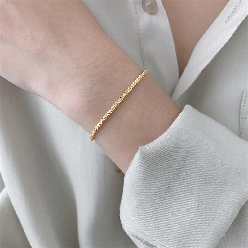 Minimalist Geometric Stainless Steel 14K Gold Plated Bracelets In Bulk