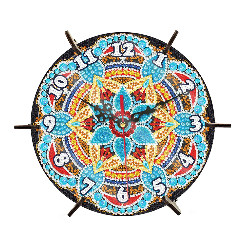 DIY Mandala Special Shape Desktop Diamond Painting Art Clock Ornaments Kit