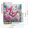 Diamond Painting - Full Round Drill - Butterfly Flower(Canvas|30*30cm)