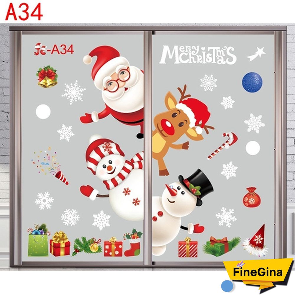 Christmas Decoration Glueless Static Window Sticker