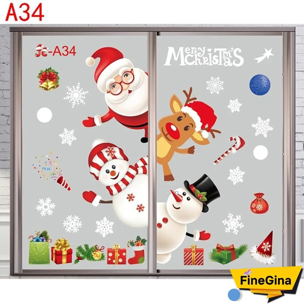 Christmas Decoration Glueless Static Window Sticker