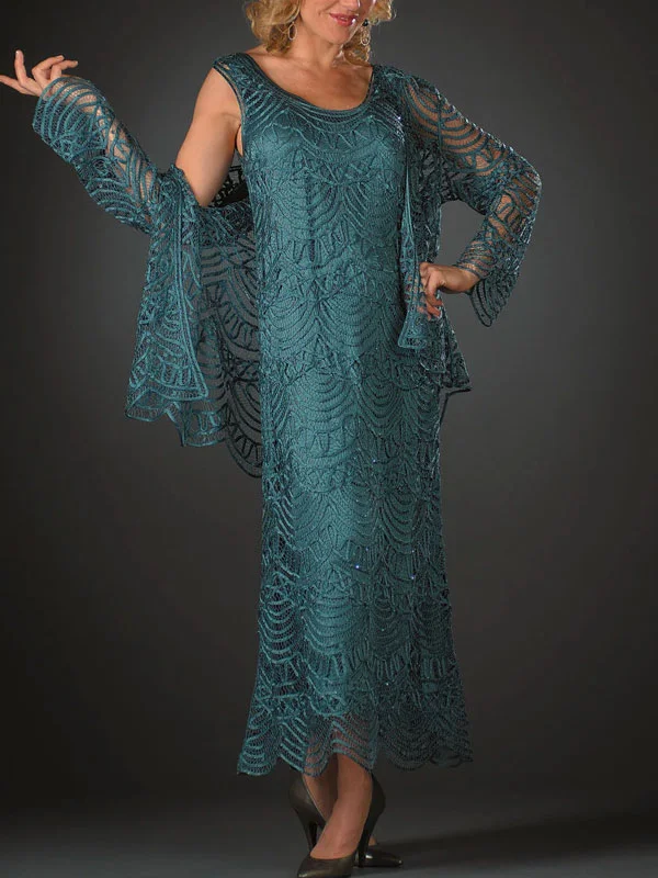 Lace Cardigan Elegant Ladies Dress Suit