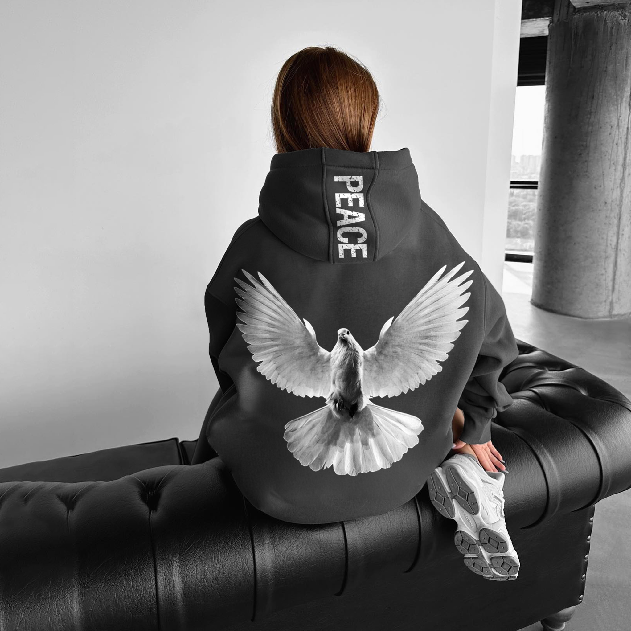 Unisex Oversized Peace Hoodie