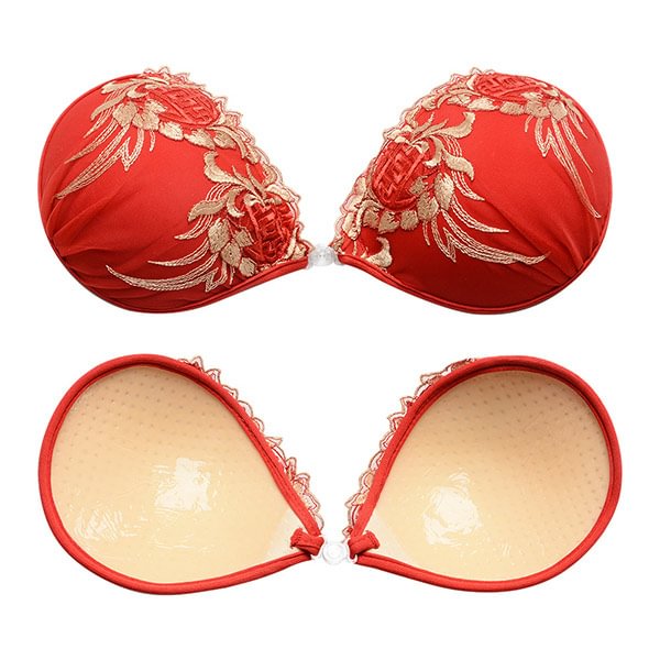 Embroidered Push-up Invisible Bra Adhesive Bridal Bra