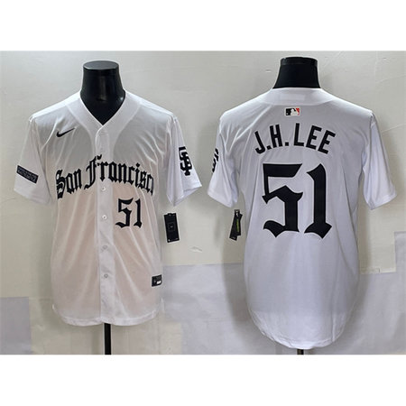 Youth San Francisco Giants #51 Jung Hoo Lee White 