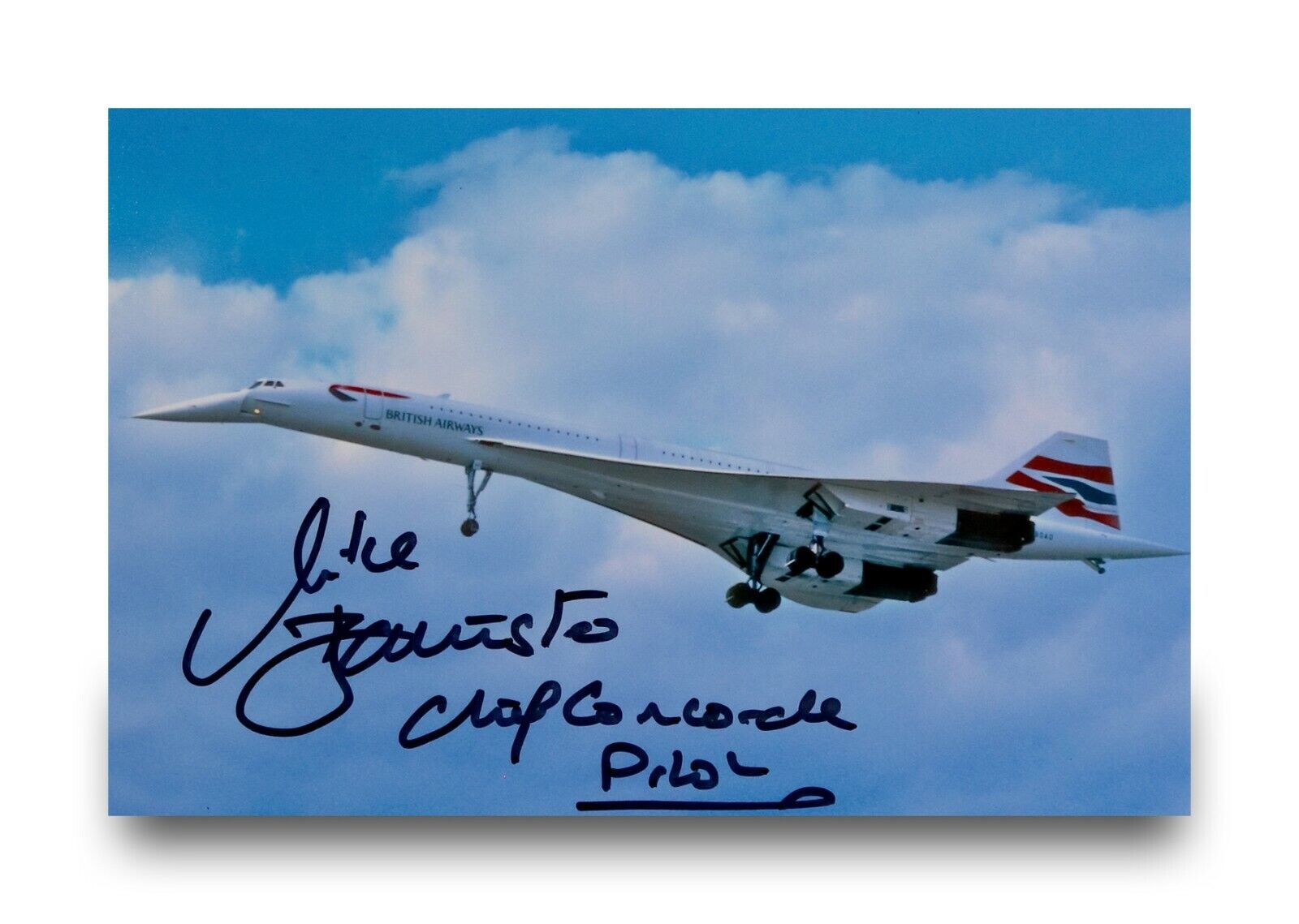 Mike Bannister Signed 6x4 Photo Poster painting Chief Concorde Pilot Autograph Memorabilia + COA