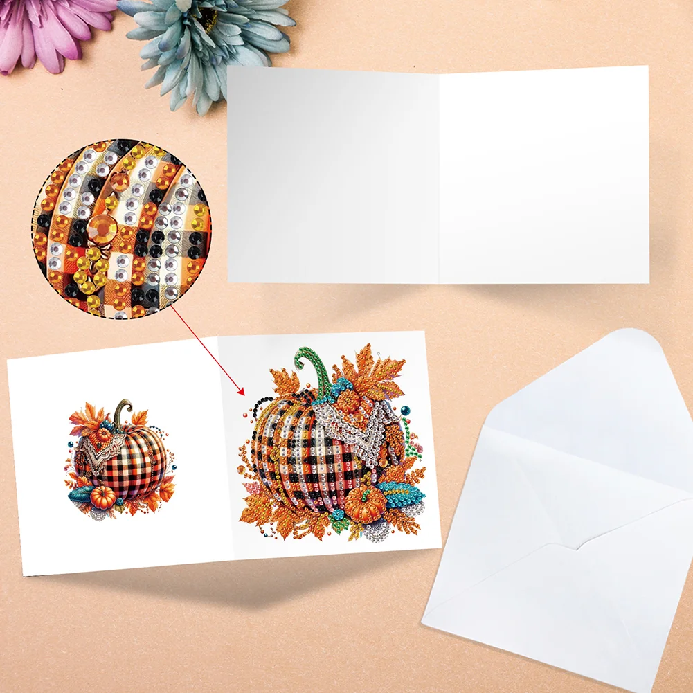 6PCS DIY Diamond Art Greeting Cards Congratulations Cards & Gifts (Halloween)