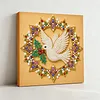 (25x25cm)DIY Pearl Painting Xmas Framed Handmade Pearl Material Art Kit Living Room Decor