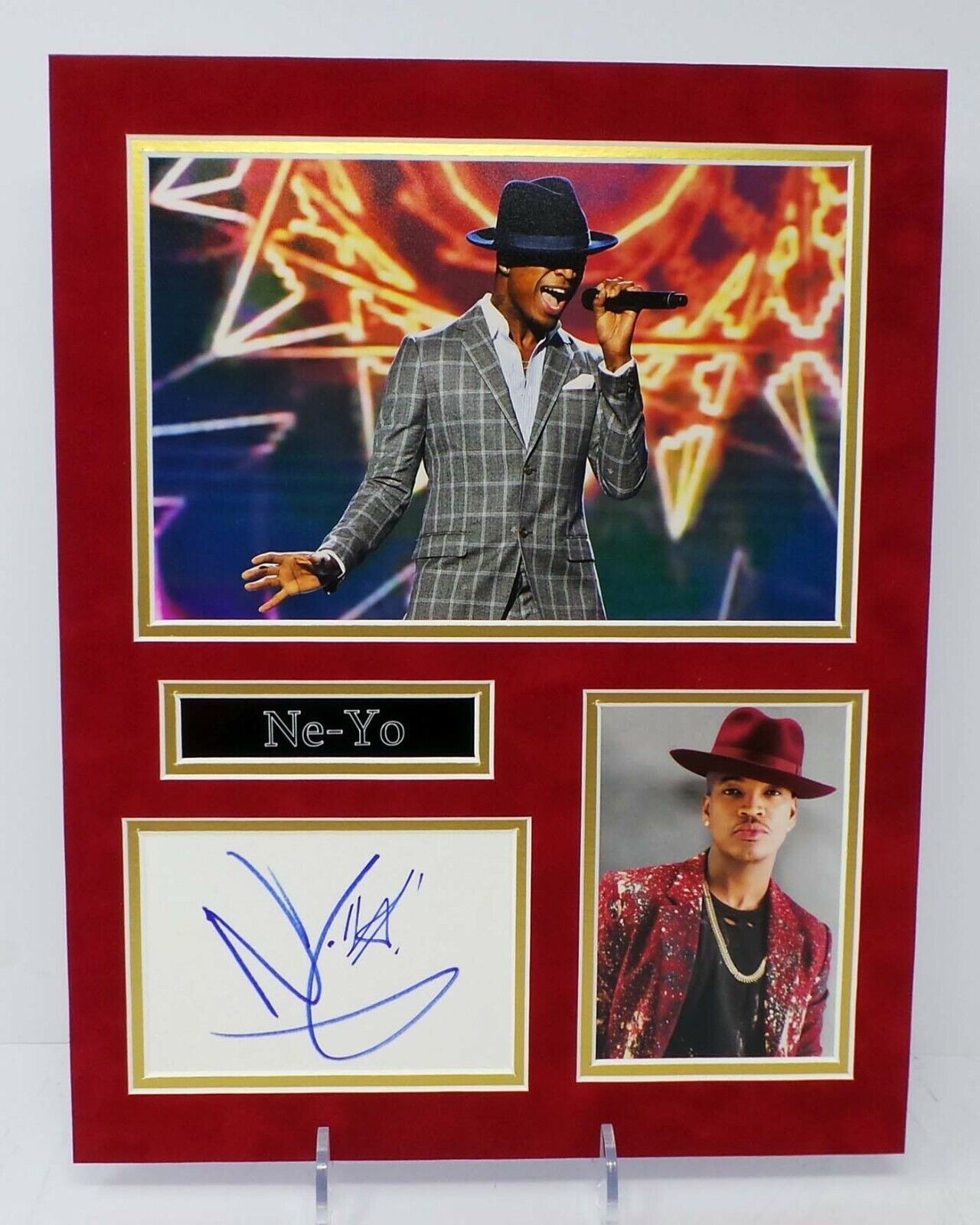 NE-YO American Singer Actor Producer Signed Mounted Photo Poster painting Display 2 AFTAL RD COA