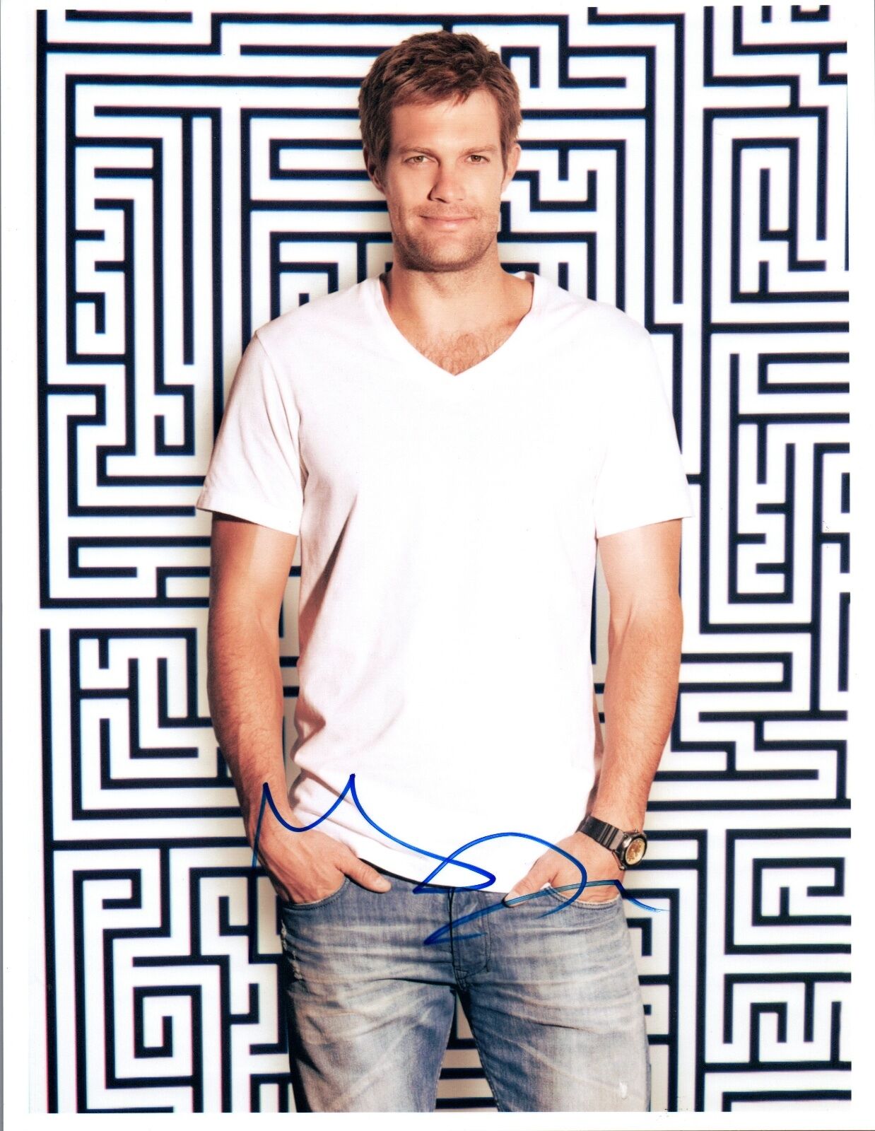 Geoff Stults Signed Autographed 8x10 Photo Poster painting Grace and Frankie 7th Heaven COA VD