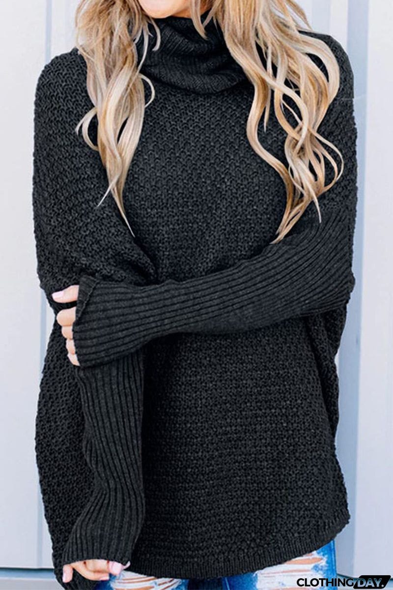 Casual Solid Color Half A Turtleneck Sweaters(5 Colors)