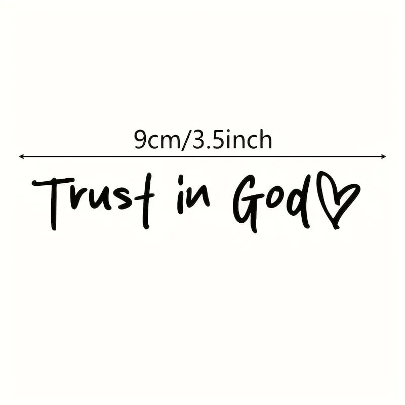 2pcs Trust in God Car Rearview Mirror Sticker. Car Rearview Mirror Decal. Inspirational Vinyl Sticker. Ideal Christian Gift