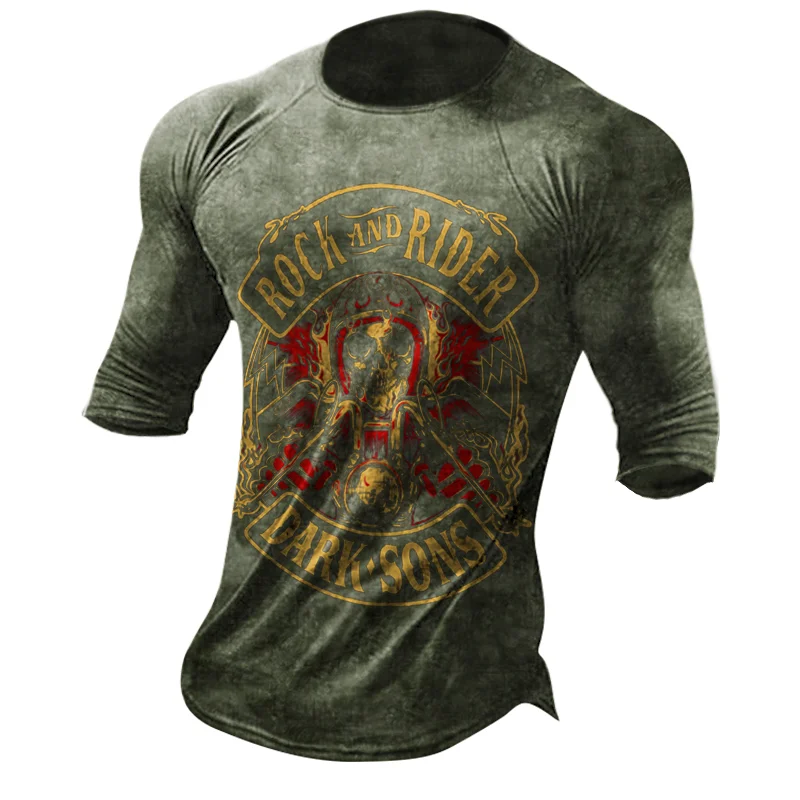 Mens outdoor rock and rider casual T-shirt / [viawink] /