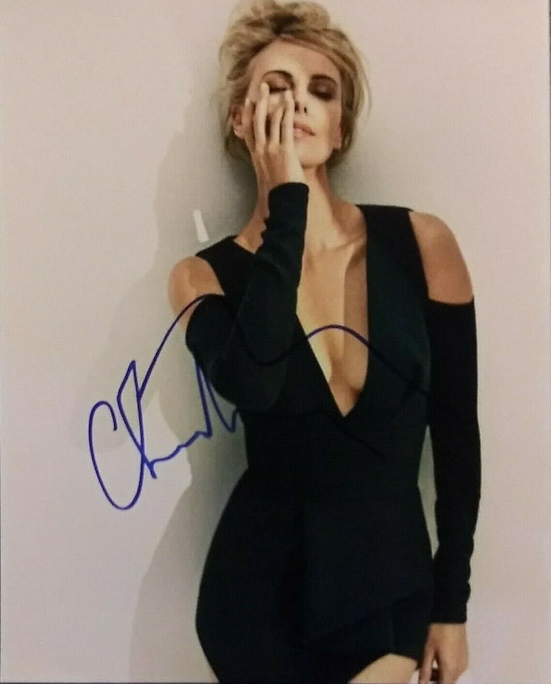 Charlize Theron signed 8x10